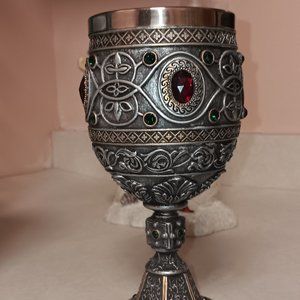 PYRAMID collection Solid pewter/steel chalice